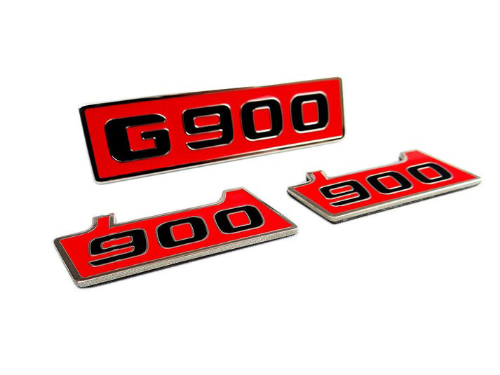 Brabus G900 Style Red Metal Fender Emblem Logo Badges for Mercedes-Benz W463 G-Class 3 pcs